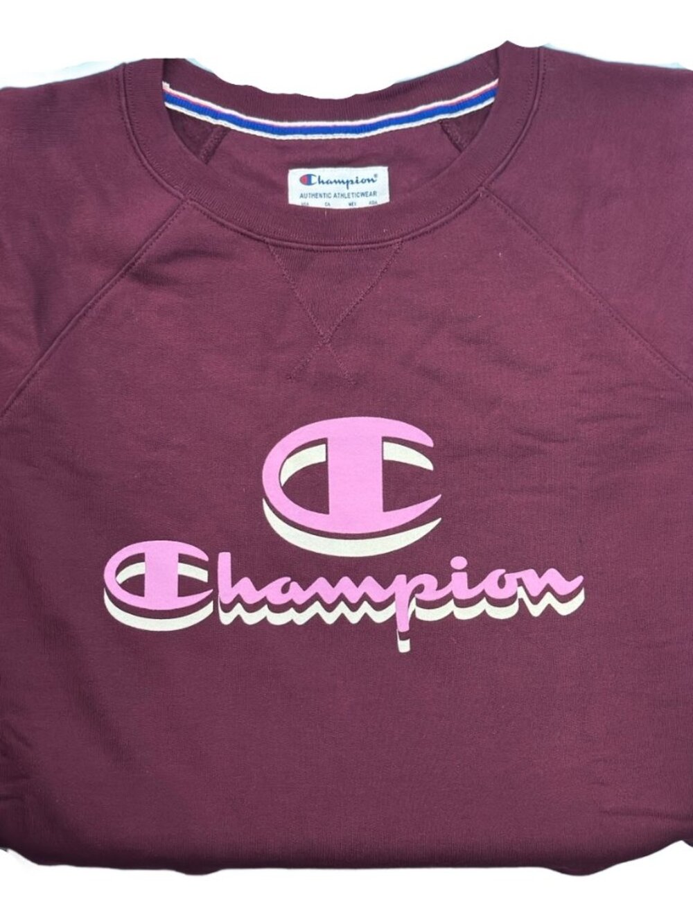 New Champion Women's Powerblend Crew - Dark Berry Purple - Size X-Large